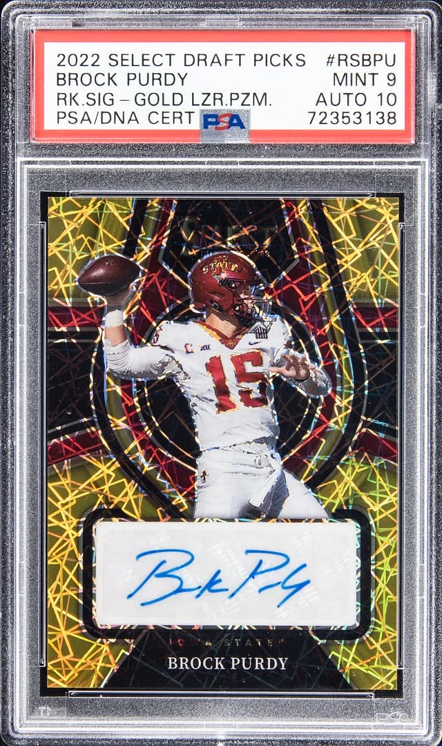 2022 Panini Select Draft Picks Brock Purdy Signatures Silver Prizm #RS-BPU card image