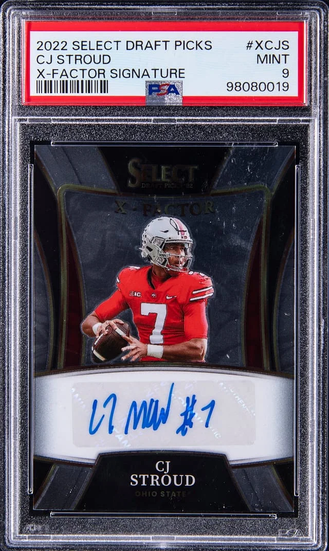 2022 Panini Select Draft Picks CJ Stroud X-Factor Signature #X-CJS card image