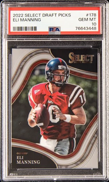 2022 Panini Select Draft Picks Eli Manning Black Prizm #178 card image