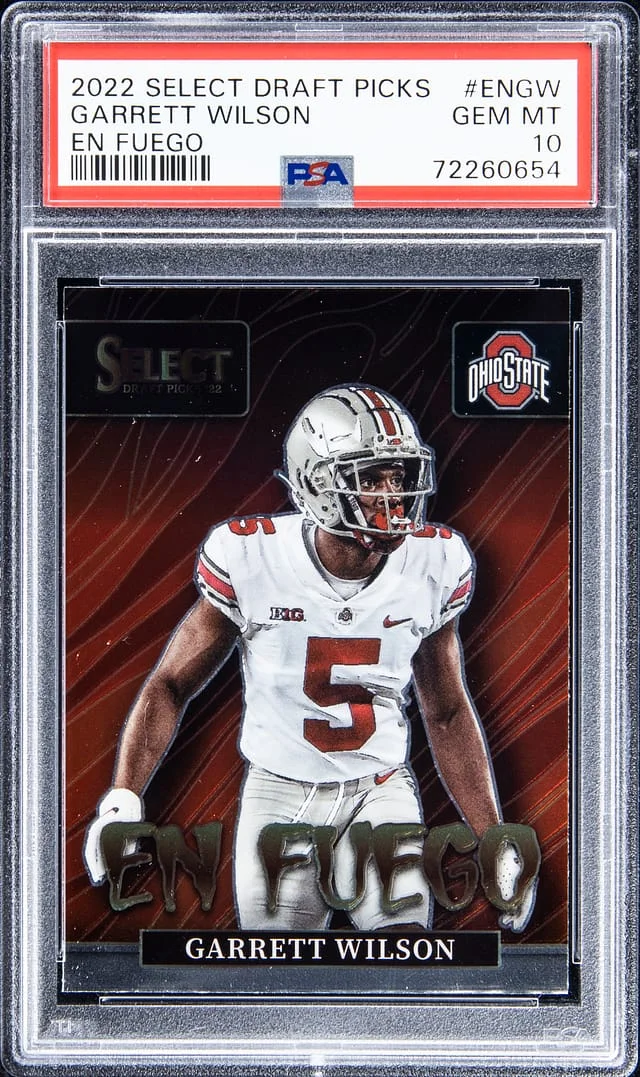 2022 Panini Select Draft Picks Garrett Wilson En Fuego #EN-GW card image