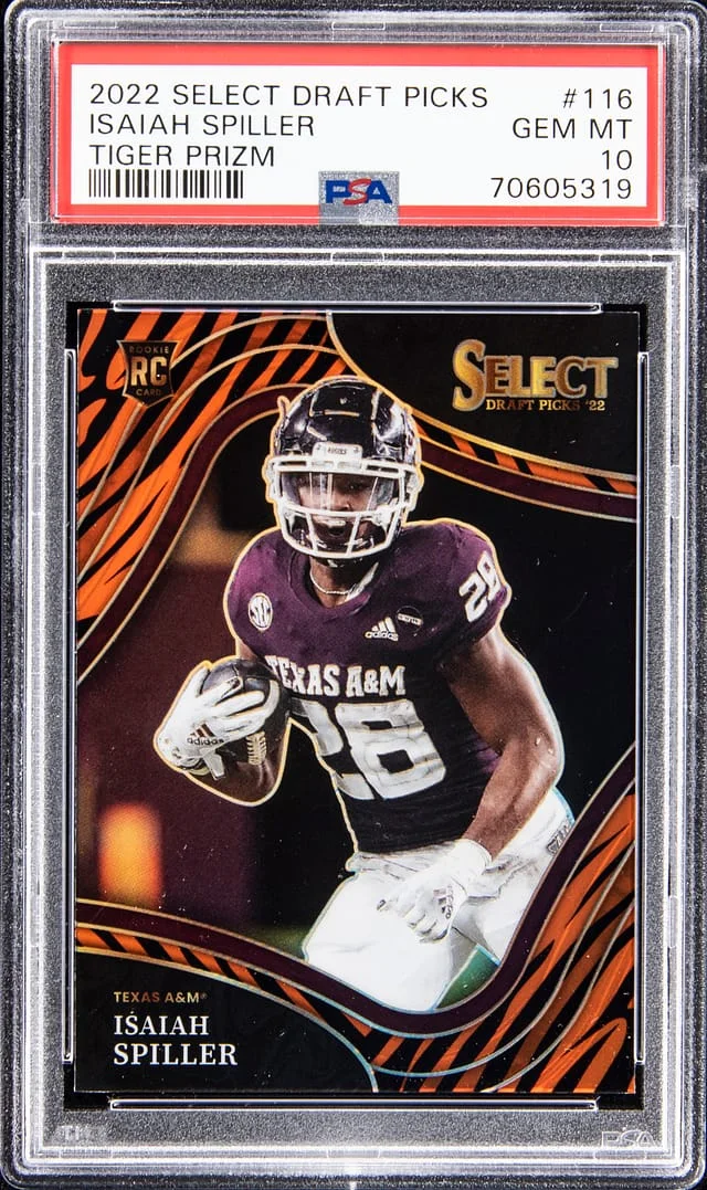 2022 Panini Select Draft Picks Isaiah Spiller Tiger Prizm #116 card image