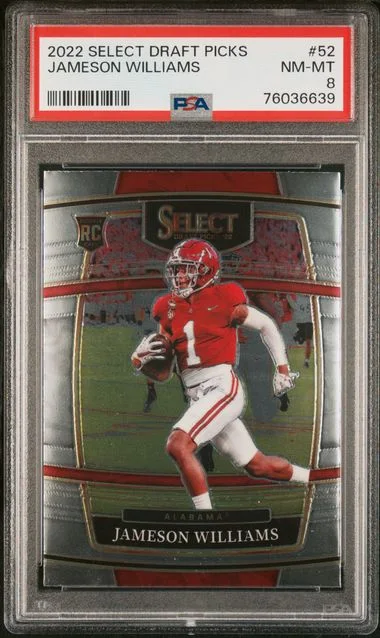 2022 Panini Select Draft Picks Jameson Williams #52 card image