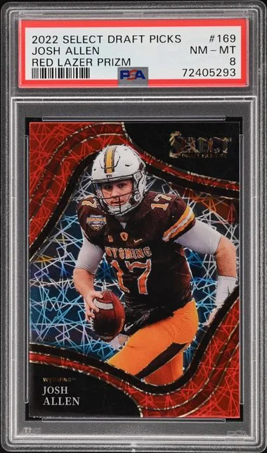 2022 Panini Select Draft Picks Josh Allen Red Lazer Prizm #169 card image