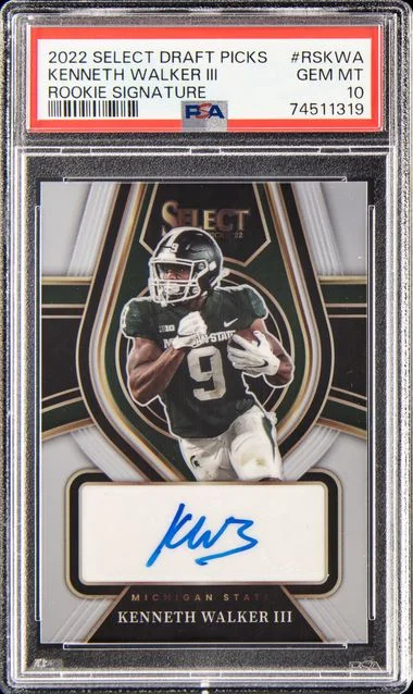 2022 Panini Select Draft Picks Kenneth Walker III Signatures #RS-KWA card image