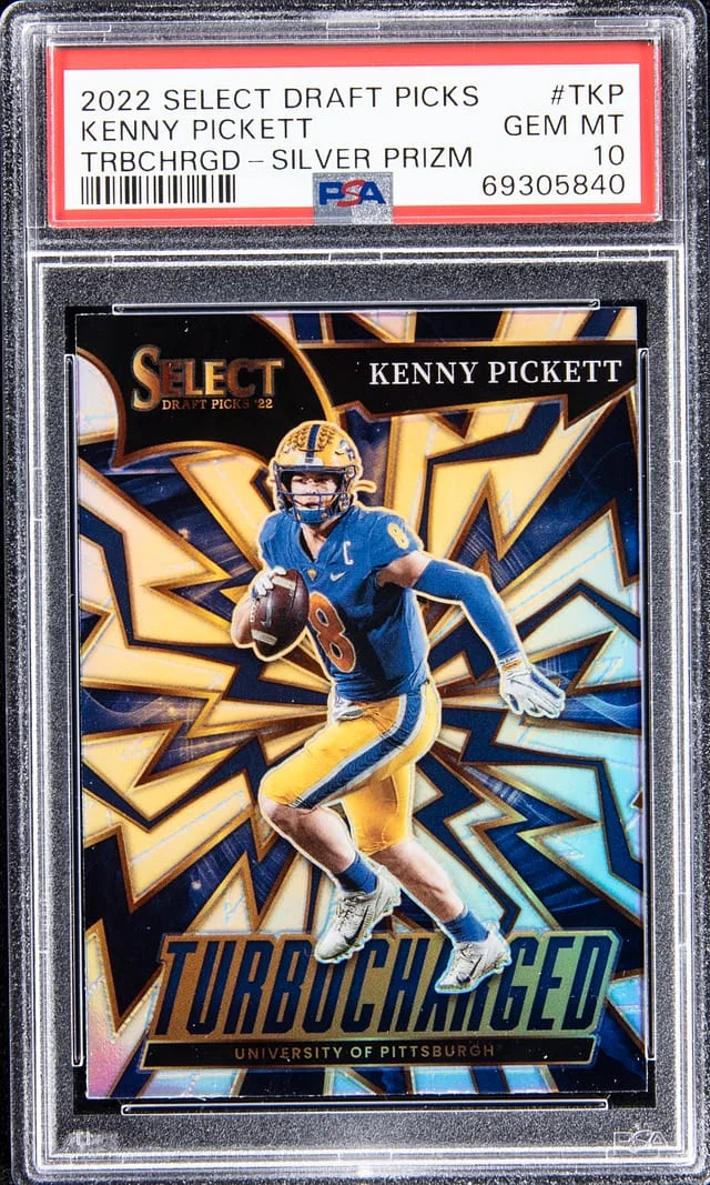 2022 Panini Select Draft Picks Kenny Pickett Turbocharged Silver Prizm #TKP card image