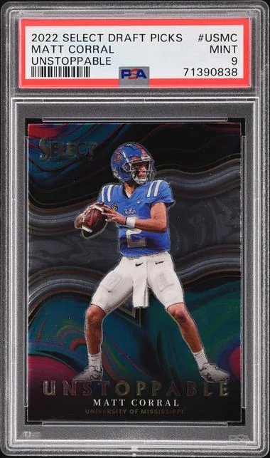 2022 Panini Select Draft Picks Matt Corral Unstoppable #US-MC card image