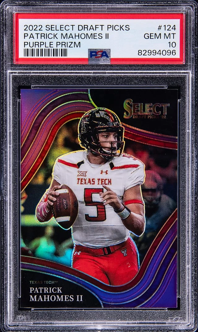 2022 Panini Select Draft Picks Patrick Mahomes II Orange Prizm #124 card image