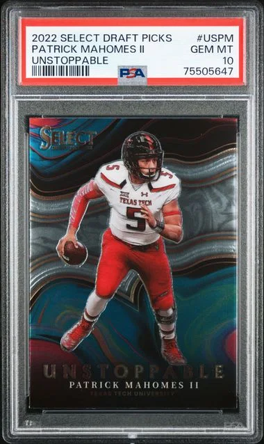 2022 Panini Select Draft Picks Patrick Mahomes II Unstoppable #USPM card image