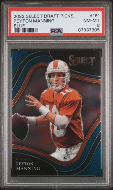 2022 Panini Select Draft Picks Peyton Manning Blue #161 card image