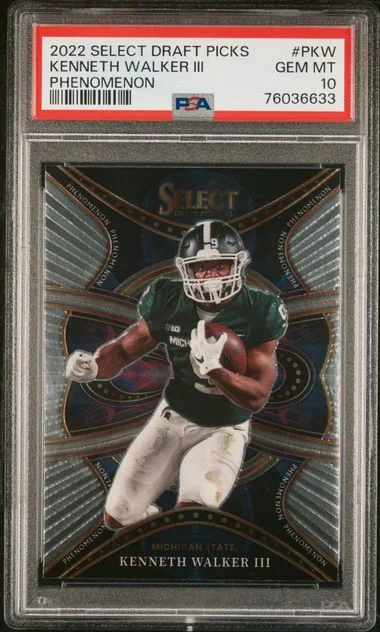 2022 Panini Select Draft Picks Phenomenon Pkw Kenneth Walker III #no-number card image