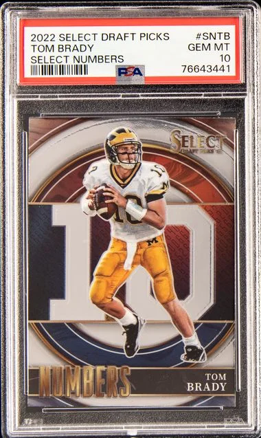 2022 Panini Select Draft Picks Select Numbers Sntb Tom Brady #no-number card image