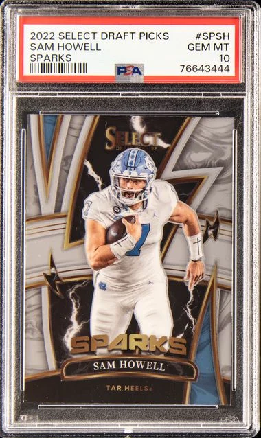 2022 Panini Select Draft Picks Sparks Spsh Sam Howell #no-number card image