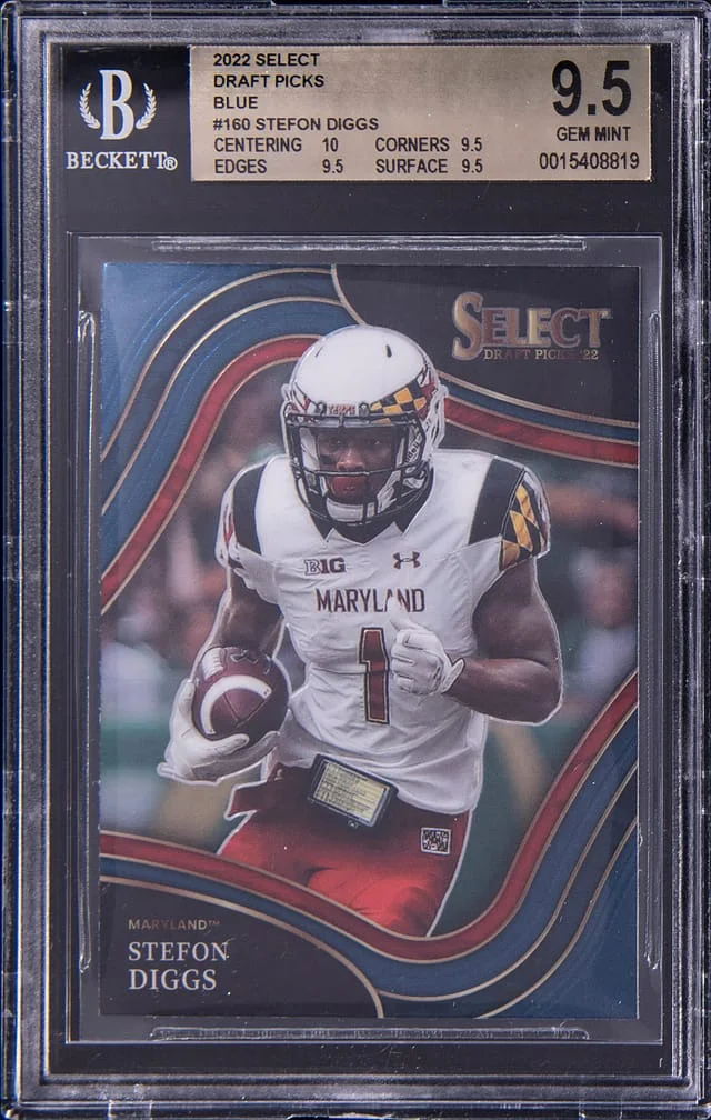 2022 Panini Select Draft Picks Stefon Diggs Blue #160 card image