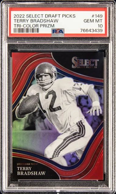 2022 Panini Select Draft Picks Terry Bradshaw Hyper Prizm #149 card image