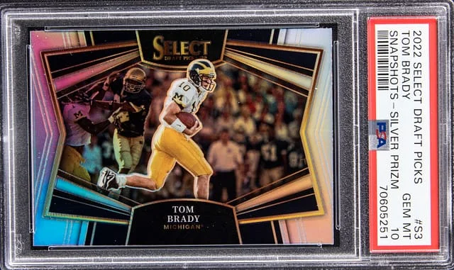 2022 Panini Select Draft Picks Tom Brady Snapshots Silver Prizm #S3 card image