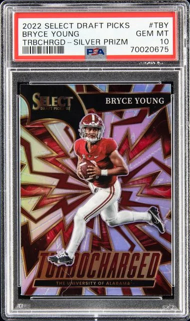 2022 Panini Select Draft Picks Turbocharged Silver Prizm Tby Bryce Young #no-number card image