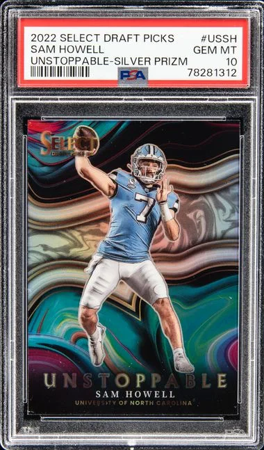 2022 Panini Select Draft Picks Unstoppable Silver Prizm Ussh Sam Howell #no-number card image