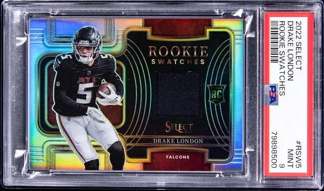 2022 Panini Select Drake London Swatch #RSW-5 card image