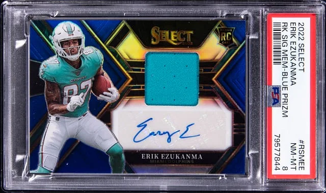 2022 Panini Select Erik Ezukanma Signature Materials Blue Prizm #RSM-EE card image