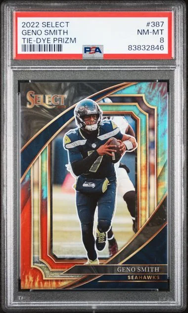 2022 Panini Select Geno Smith Tie-Dye Prizm #387 card image