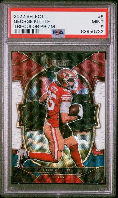 2022 Panini Select George Kittle Tri-Color Prizm #5 card image