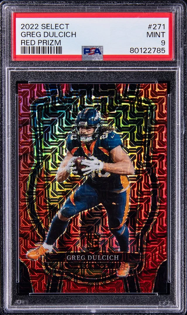 2022 Panini Select Greg Dulcich Red Prizm #271 card image