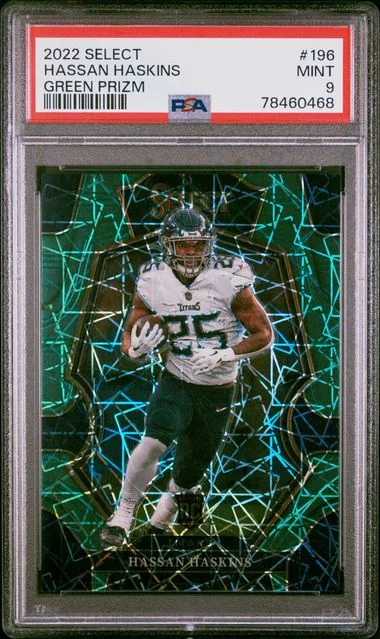 2022 Panini Select Hassan Haskins Green Prizm #196 card image