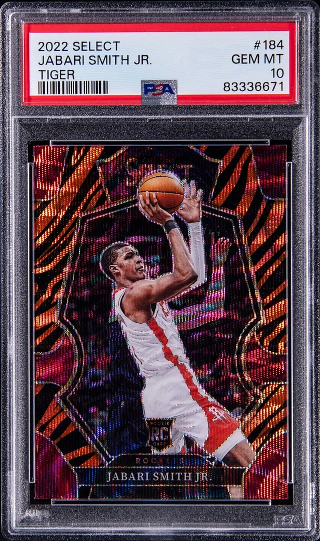 2022 Panini Select Jabari Smith Jr. Blue Cracked Ice #184 card image