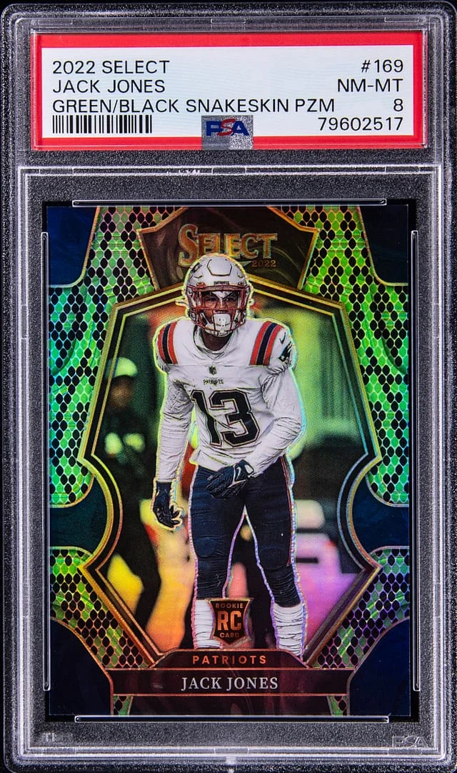 2022 Panini Select Jack Jones Green/Black Snakeskin Prizm #169 card image