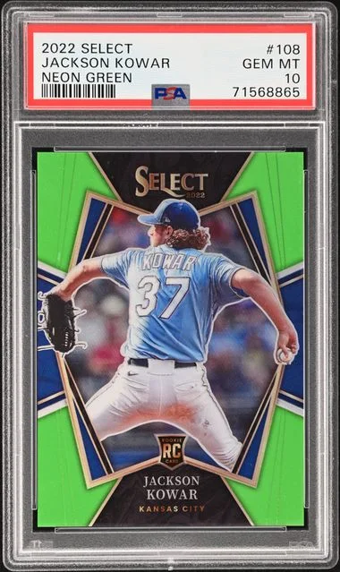 2022 Panini Select Jackson Kowar Neon Green #108 card image