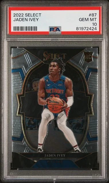 2022 Panini Select Jaden Ivey Blue Prizm #87 card image