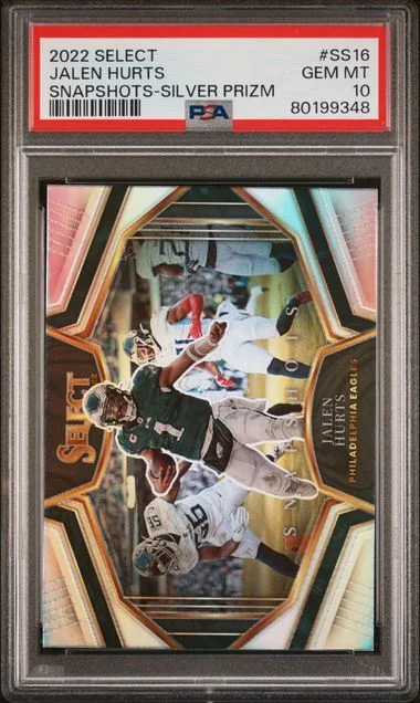 2022 Panini Select Jalen Hurts Snapshots Silver Prizm #Ss16 card image