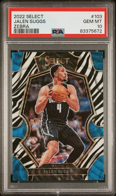 2022 Panini Select Jalen Suggs Zebra #103 card image