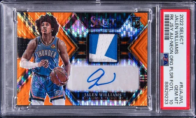 2022 Panini Select Jalen Williams Jersey Autograph Green Wave #RJAJWL card image