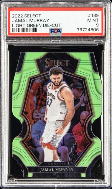 2022 Panini Select Jamal Murray Light Green Die-Cut #139 card image