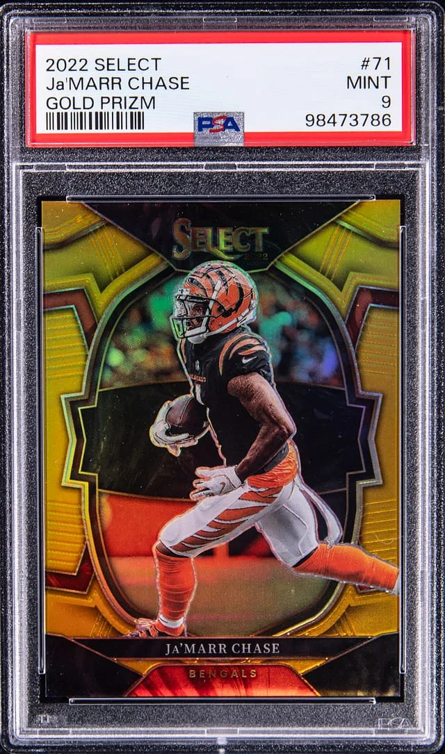 2022 Panini Select Ja'Marr Chase Tri-Color Prizm #71 card image