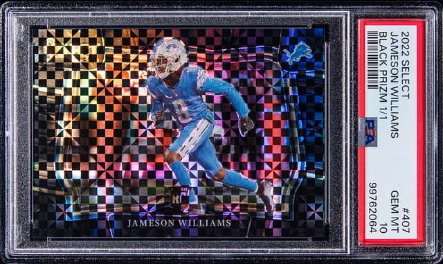 2022 Panini Select Jameson Williams Black Prizm #407 card image