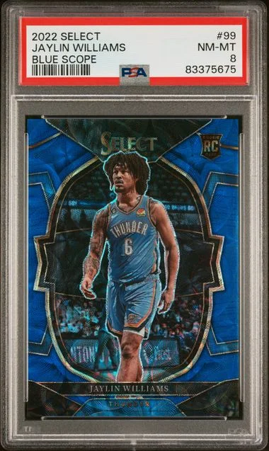 2022 Panini Select Jaylin Williams Blue Scope #99 card image