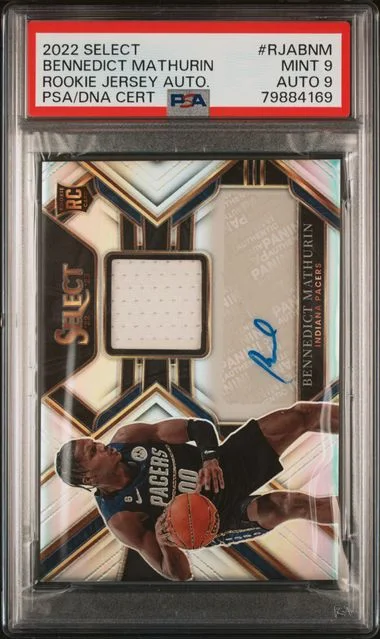 2022 Panini Select Jersey Autographs Rjabnm Bennedict Mathurin #no-number card image