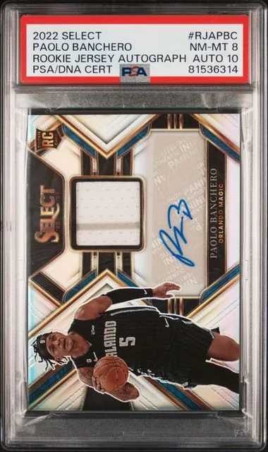 2022 Panini Select Jersey Autographs Rjapbc Paolo Banchero #no-number card image