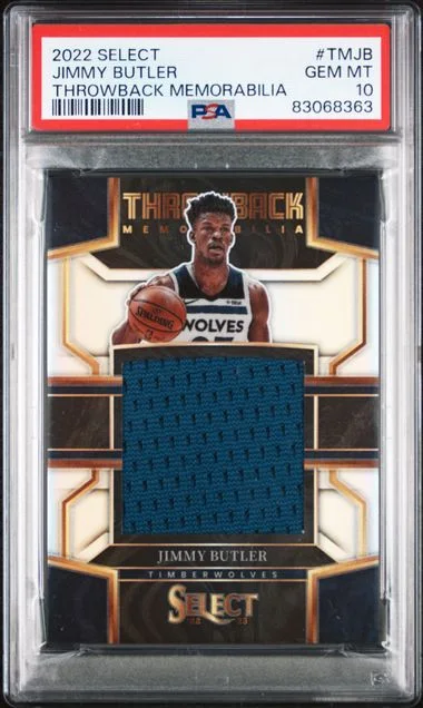 2022 Panini Select Jimmy Butler Throwback Memorabilia #TMJB card image