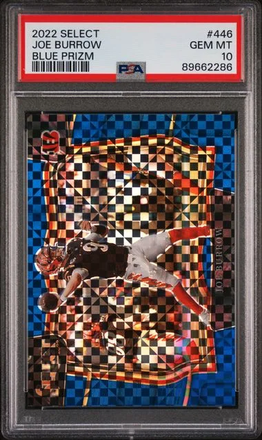 2022 Panini Select Joe Burrow Gold Prizm #446 card image