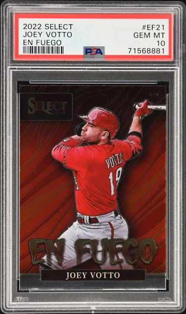 2022 Panini Select Joey Votto En Fuego #EF21 card image
