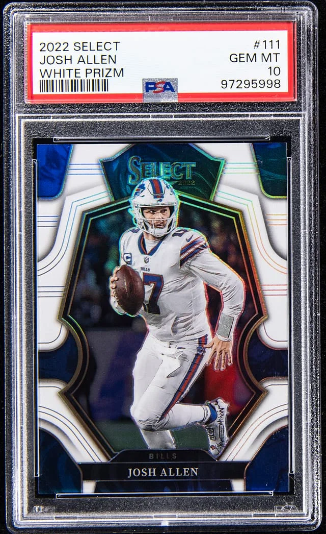 2022 Panini Select Josh Allen Gold Prizm #111 card image