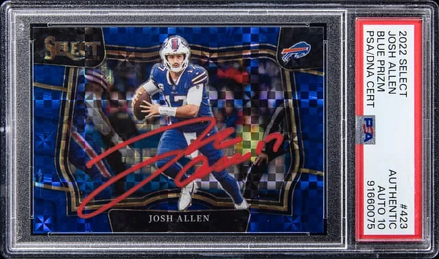 2022 Panini Select Josh Allen Blue Prizm #423 card image
