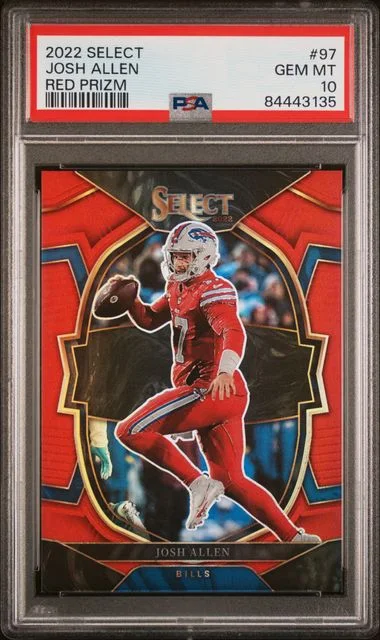 2022 Panini Select Josh Allen Red Prizm #97 card image