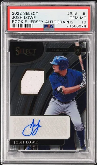 2022 Panini Select Josh Lowe Jersey Autographs #RJA-JL card image