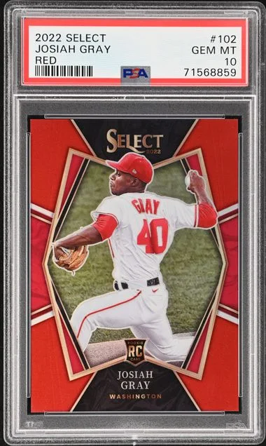 2022 Panini Select Josiah Gray Red #102 card image