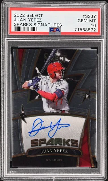 2022 Panini Select Juan Yepez Sparks Signatures #SS-JY card image