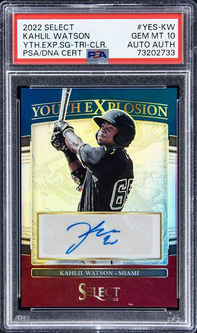 2022 Panini Select Kahlil Watson Youth Explosion Tri-Color #YES-KW card image